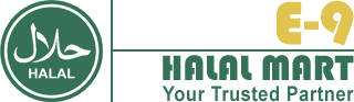 e9 halal mart logo